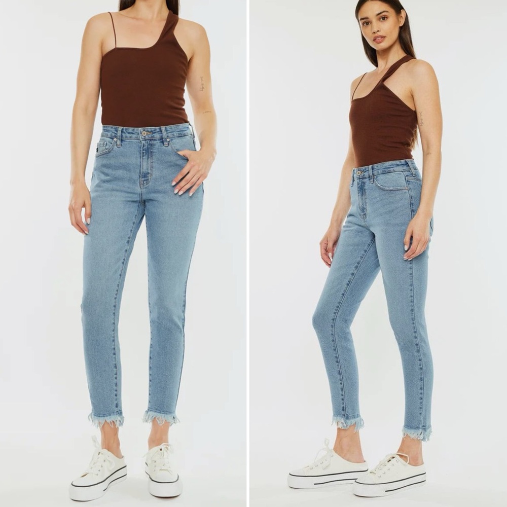 KanCan Jeans High Rise Hem Jeans size 28 (9) NWT
